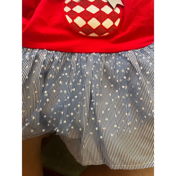 Rare Editions Americana Pineapple Capri Set 2T Red White & Blue Outfit For Girls - Picture 8 of 12